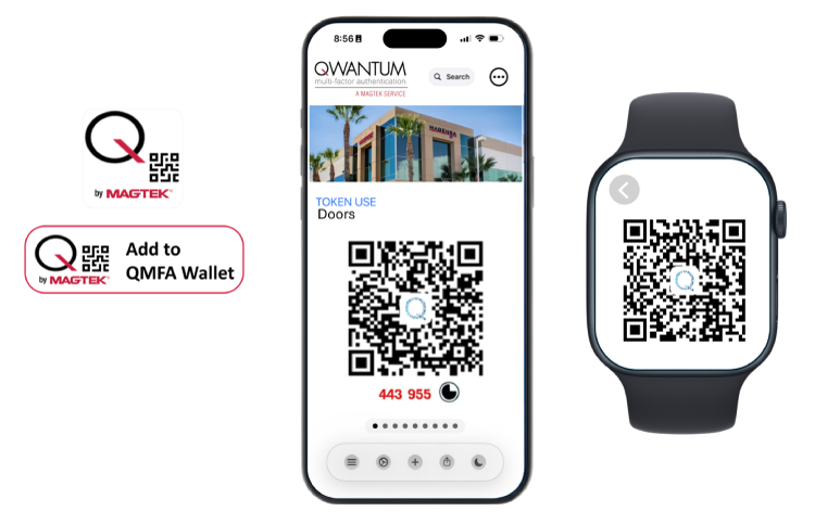 QMFA Wallet App on Phone and Watch